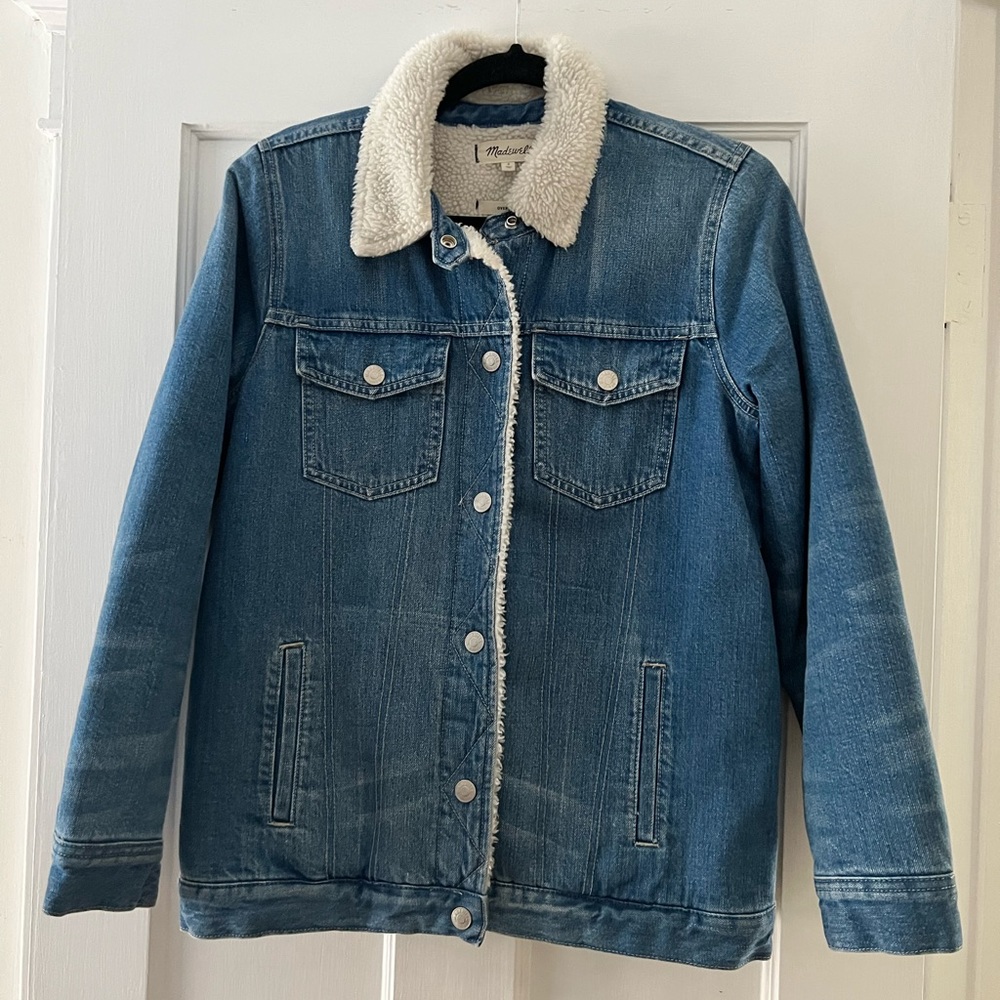 Madewell fleece lined jean jacket